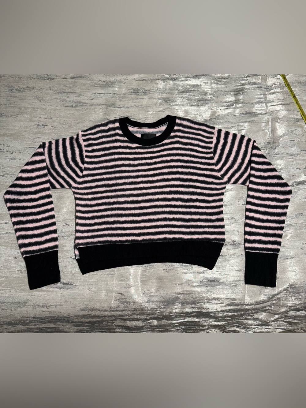 RtA 100% Cashmere August Crewneck Striped Sweater Cashmere medium